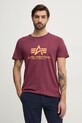 Alpha Industries t-shirt in cotone Basic T-Shirt granata 100501.184