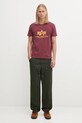 Alpha Industries t-shirt in cotone Basic T-Shirt 100501.184 granata