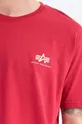 κόκκινο Βαμβακερό μπλουζάκι Alpha Industries