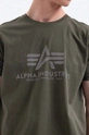 πράσινο Βαμβακερό μπλουζάκι Alpha Industries