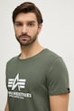 Alpha Industries t-shirt bawełniany Basic T-Shirt zielony 100501.142