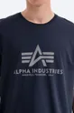 granatowy Alpha Industries t-shirt bawełniany