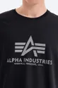 μαύρο Βαμβακερό μπλουζάκι Alpha Industries