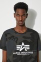 Alpha Industries tricou din bumbac Basic T-Shirt Camo 100501C.125 negru