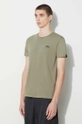 zöld Alpha Industries pamut póló Basic T Small Logo