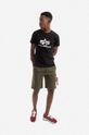 Alpha Industries t-shirt bawełniany Basic T-Shirt 100501.03 czarny AW24