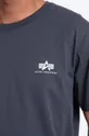 тёмно-синий Хлопковая футболка Alpha Industries Basic T Small Logo