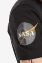 μαύρο Βαμβακερό μπλουζάκι Alpha Industries NASA