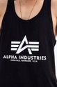 чёрный Хлопковая футболка Alpha Industries