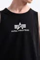 negru Alpha Industries tricou din bumbac