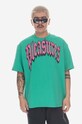 PLEASURES cotton T-shirt Twitch Heavyweight relaxed green P23SP028