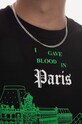 PLEASURES cotton T-shirt Blood T-shirt P23SP050 black AA00