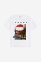 Odzież PLEASURES t-shirt bawełniany Poop Connection T-shirt P23SP058 biały