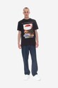 PLEASURES cotton T-shirt Poop Connection T-shirt black P23SP058