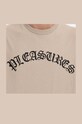 PLEASURES t-shirt in cotone Old Logo T-shirt P23SP063 beige SS23