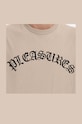 PLEASURES t-shirt in cotone Old Logo T-shirt P23SP063 beige SS23