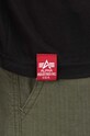 Alpha Industries cotton T-shirt Alpha Industries NASA Davinci T 136508 03 136508.03 black