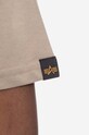 Bavlněné tričko Alpha Industries Basic T Small Logo 188505.679 béžová SS24