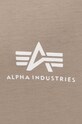 Alpha Industries t-shirt bawełniany Alpha Industries Basic T Small Logo 188505 679 beżowy 188505.679