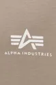 beżowy Alpha Industries t-shirt bawełniany Alpha Industries Basic T Small Logo 188505 679