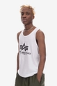 λευκό Βαμβακερό μπλουζάκι Alpha Industries Basic Tank