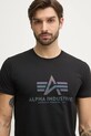 Хлопковая футболка Alpha Industries чёрный 100501RR.03