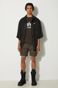 Alpha Industries tricou din bumbac Basic 100501.413 maro SS25