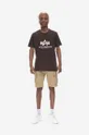 marrone Alpha Industries t-shirt in cotone Basic