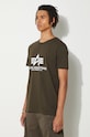 Bavlnené tričko Alpha Industries Basic hnedá 100501.413
