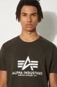 Бавовняна футболка Alpha Industries Basic 100501.413 коричневий
