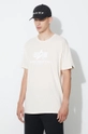 béžová Bavlněné tričko Alpha Industries Basic T-Shirt