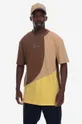Karl Kani t-shirt bawełniany Signature Block Tee brązowy