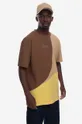 brązowy Karl Kani t-shirt bawełniany Signature Block Tee