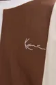 καφέ Βαμβακερό μπλουζάκι Karl Kani Chest Signature OS Striped Tee
