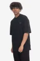 černá Bavlněné tričko Neil Barett Easy Dropped Shoulder Pie PBJS183-U514C 3579 Pánský
