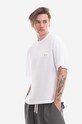 Bavlněné tričko Neil Barett Slim Dropped Shoulder Pie PBJT144-U502C 3158 nášivka bílá PBJT144.U502C
