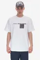 Памучна тениска Wood Wood Haider Texture T-shirt 12245706-2106 ANTHRACITE бял