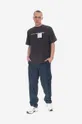 Bavlnené tričko Wood Wood Haider Texture T-shirt 12245706-2106 ANTHRACITE
