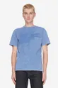 Памучна тениска Wood Wood Sami Embossed T-shirt 12312507-2491 DARK BLUE
