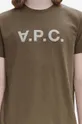 zelená Bavlnené tričko A.P.C.