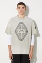 Памучна тениска A-COLD-WALL* Gradient T-shirt ACWMTS133 LIGHT GREY свободна сив ACWMTS133