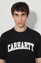 Βαμβακερό μπλουζάκι Carhartt WIP I028990 μαύρο