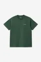 Carhartt WIP t-shirt bawełniany Script Embroidery zielony