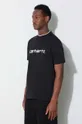 negru Carhartt WIP tricou din bumbac Script T-Shirt