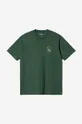 zielony Carhartt WIP t-shirt bawełniany New Frontier T-Shirt Męski