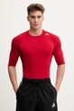 adidas t-shirt treningowy TECHFIT BASE z elastanem czerwony D82089