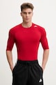 adidas t-shirt treningowy TECHFIT BASE z elastanem czerwony D82089