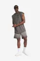 Βαμβακερό μπλουζάκι Reebok Basketball Court Top Bi-Dye γκρί