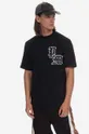 μαύρο Βαμβακερό μπλουζάκι Phenomenon x MCM Big Visetos Mock Ανδρικά