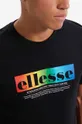 Βαμβακερό μπλουζάκι Ellesse μαύρο